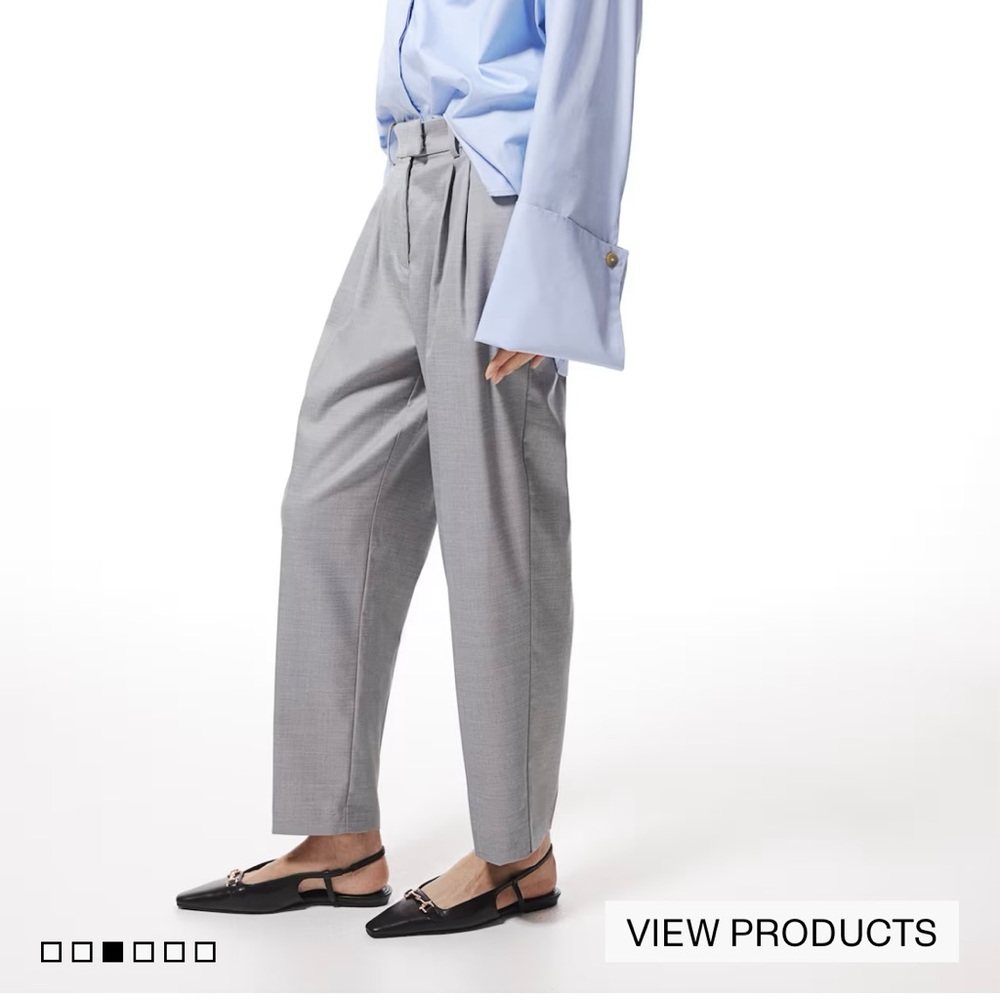 H&M Gray Ankle Pants